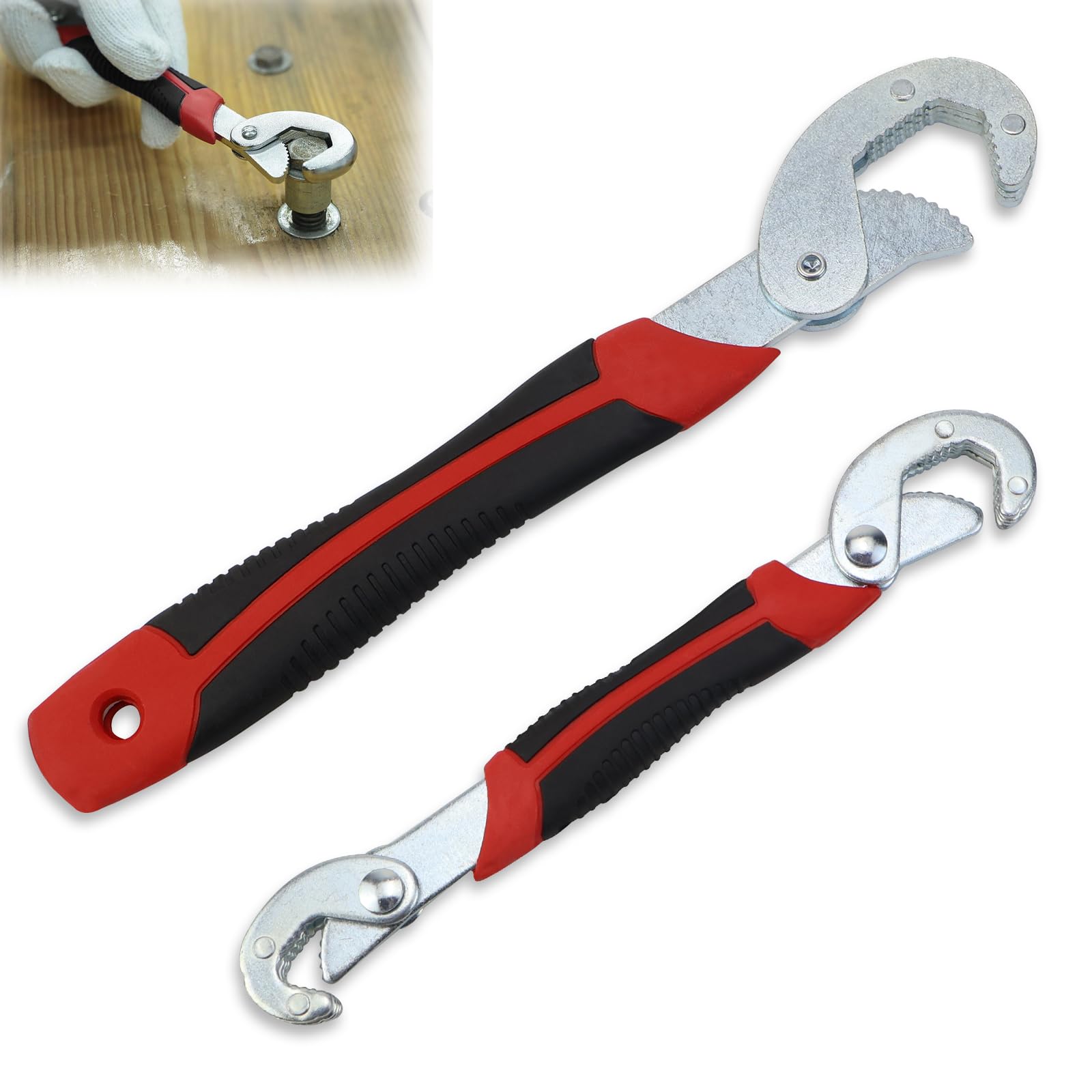 Pince Multiprise 2 Pièces 9-32mm Avec Poignée Antidérapante Pour Serrage Et Desserrage De Boulons Et Écrous - Idéal Plomberie,bricolage,réparation