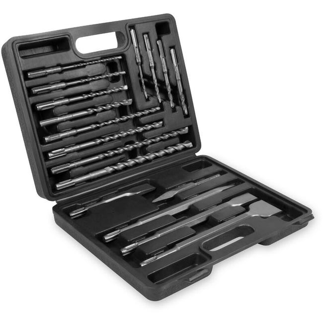 Coffret De Forets Et Burins Sds-plus - 17 Pièces - Universel - Avec Étui De Rangement