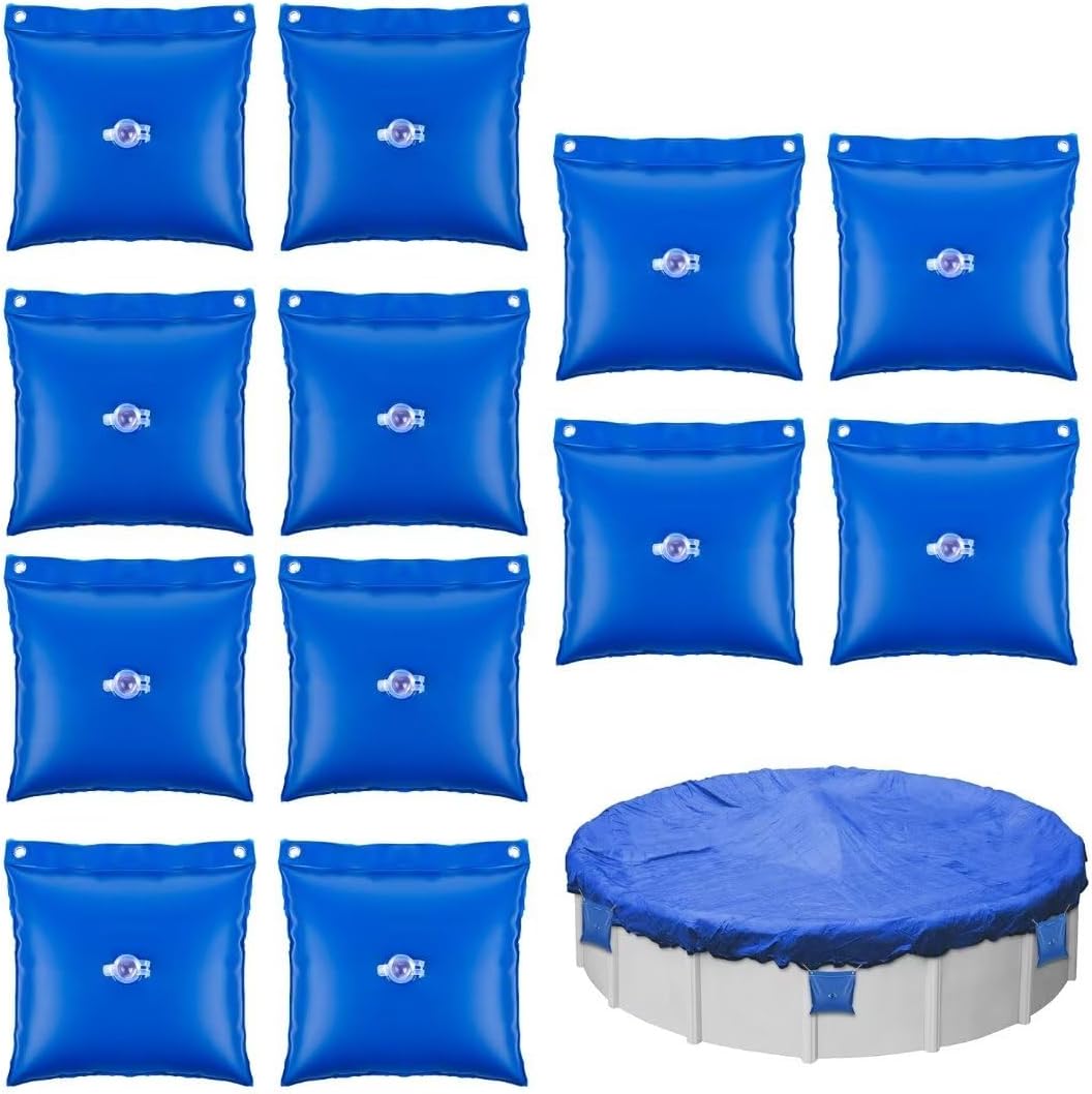 Sac De Sable Pour Piscine, 30x29cm Coussin Piscine Hivernage Sacs Suspendus Sacs D'Eau De Piscine Robustes Hors Sol Hiver Couverture(12pcs)