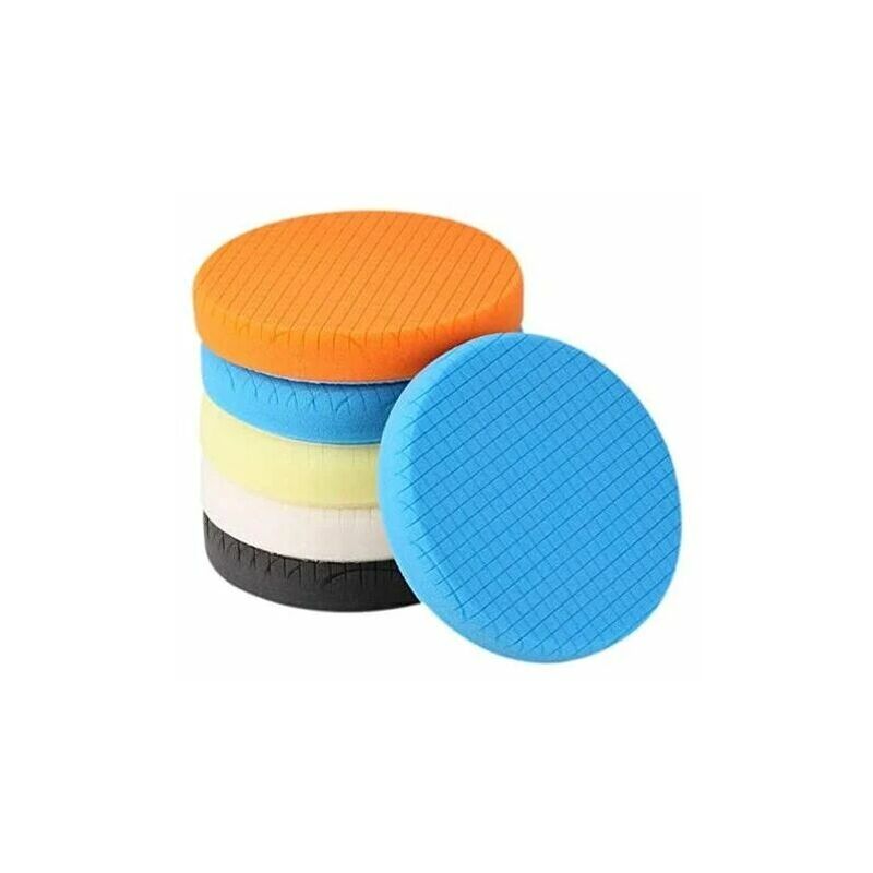 Tampons De Polissage, 5 Éponges De Polissage 150 Mm, Kit De Polissage Auto, Tampons De Polissage / Pour Polisseuse Double Action Ro/da