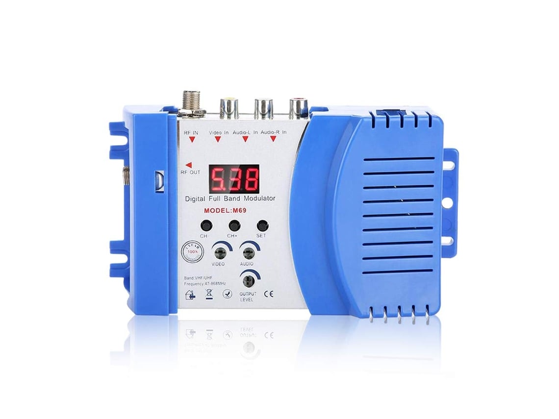 Modulador Digital De Rf Entradas De Áudio E Vídeo Av Em Sinais De Saída De Rf E Tv Av Rf Av Tv Converter Amplificador De Sinal Vhf Uhf Para Receptore