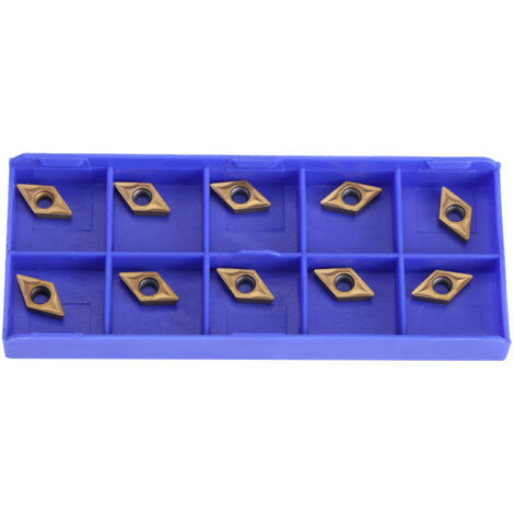 10 Plaquettes Carbure Cnc Pour Tour Métallique, Outils De Coupe Avec Étui De Rangement