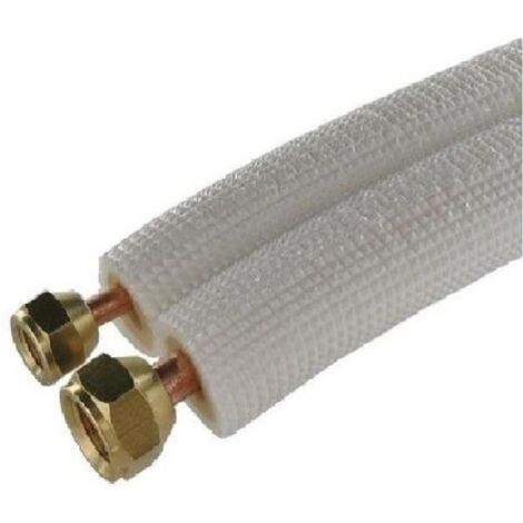 Rodrigas – Liaison Frigorifique Bi Tube 3 Mètres – Cuivre Haute Fiabilité – Compatible R22/r407c/r410a – Épaisseur 0,80 Mm – Prêt À Poser