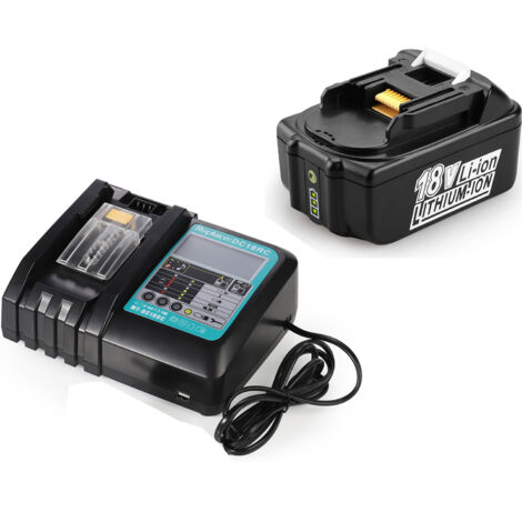 Bl1850b Batterie 18 V 5,0ah Avec Chargeur Dc18rc Pour Makita Batterie 18v Bl1850 Bl1860b Bl1860 Bl1830b Bl1840 Bl1850 Pour Makita Radio Dmr108 Dmr110 Dmr107 Dmr106 Dmr101 Dmr100 Dmr112 Makita Radio Dm