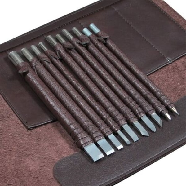 10 St Tungsten Stål Snidverktyg Sten Trä Hårdmetall Sektion Set