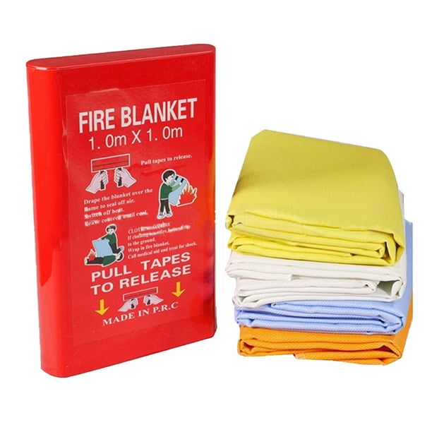 Pack Fiberglass Fire Emergency Blanket Fire Blanket 39 X 39 Inch Flame Retardant Fire Suppression Blanket Fireproof Emergency Survival Safety Cover