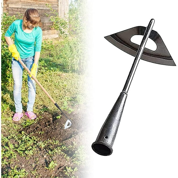 Houe De Jardin Pour Le Désherbage, Houe Creuse Pour Le Jardinage, Outil De Jardinage, Houe Pour Le Désherbage, Le Décompactage Et La Plantation Dans Le Jardin, Houe Creuse Entièrement En Acier Trempé