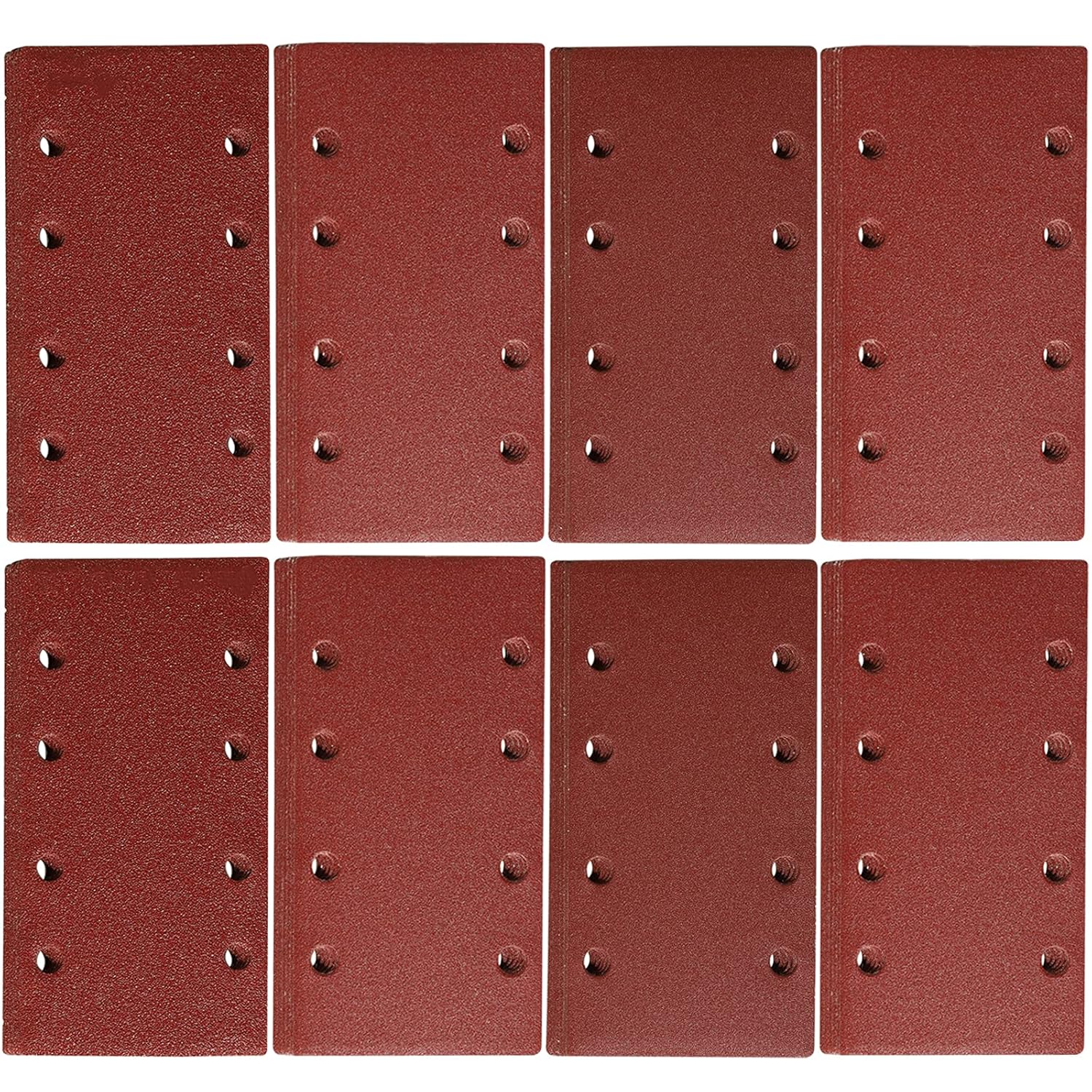Feuilles Abrasives Pour Ponceuse Vibrante 93 X 185 Mm Papier De Verre 8 Trous Grain 40 60 80 120 180 240 320 400 Lot De 48