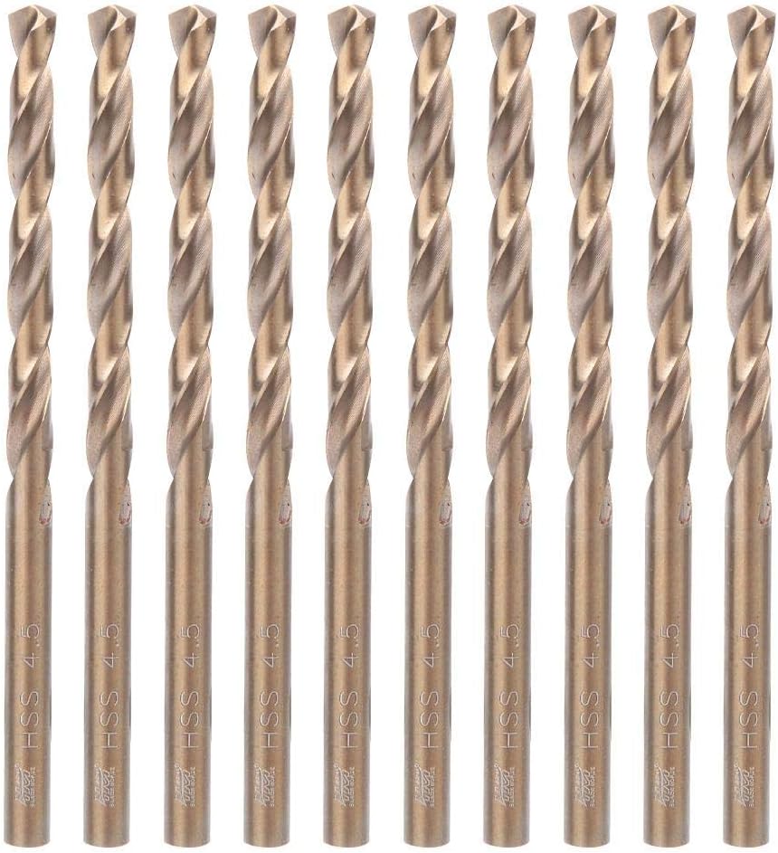 Aiducho 10 Pièces Forets Hélicoïdaux En Acier Haute Vitesse Forets Hss Outil De Forage Pour Acier Inoxydable Plaque De Fer Bois (2.5mm)