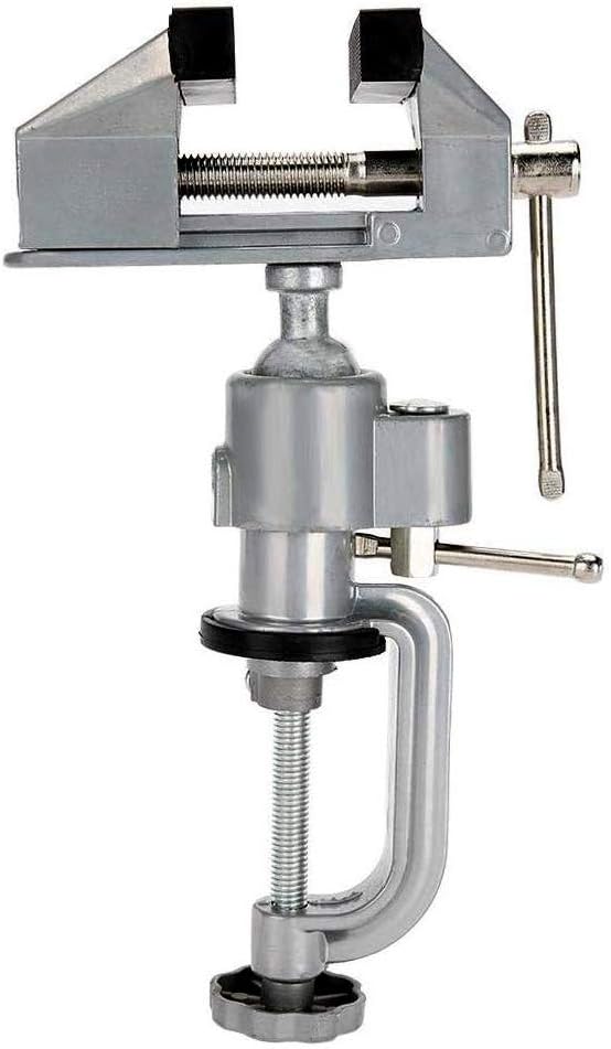 Schraubstock 360 Grad Schraubstock Aluminiumlegierung Verstellbarer Mini-schraubstock Mit Klemme Für Werkbank 55 Mm Abstand