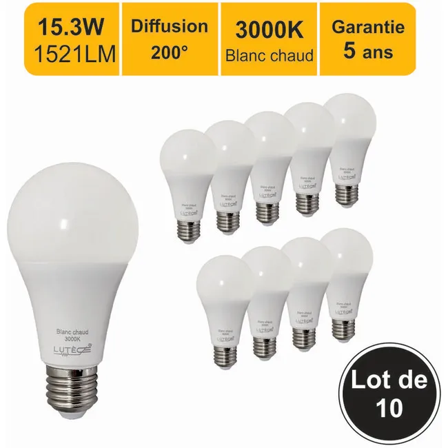 Lot De 10 Ampoules Led Filament E14 4w 470lm 2700k - Garantie 2 Ans (sku Produit : 93419713 Sku Offre : 1016e1415)