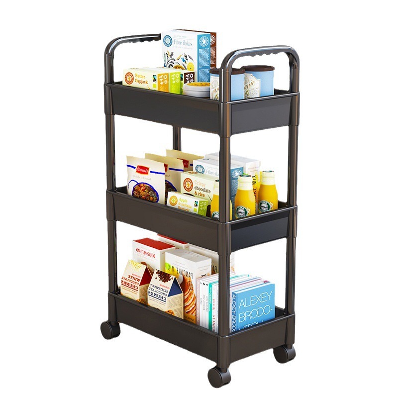 Carro Organisateur Multiusos, 3 Niveaux, Avec Rues, 360 °, Blanco