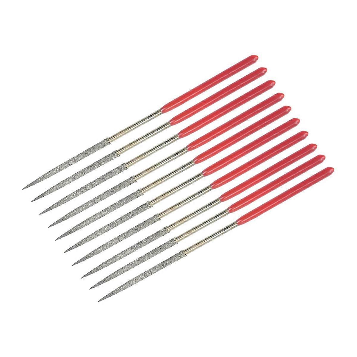 Jeu De Limes Diamantées Rondes De 3 Mm X 140 Mm Pour Le Meulage Des Métaux Et Des Pierres.