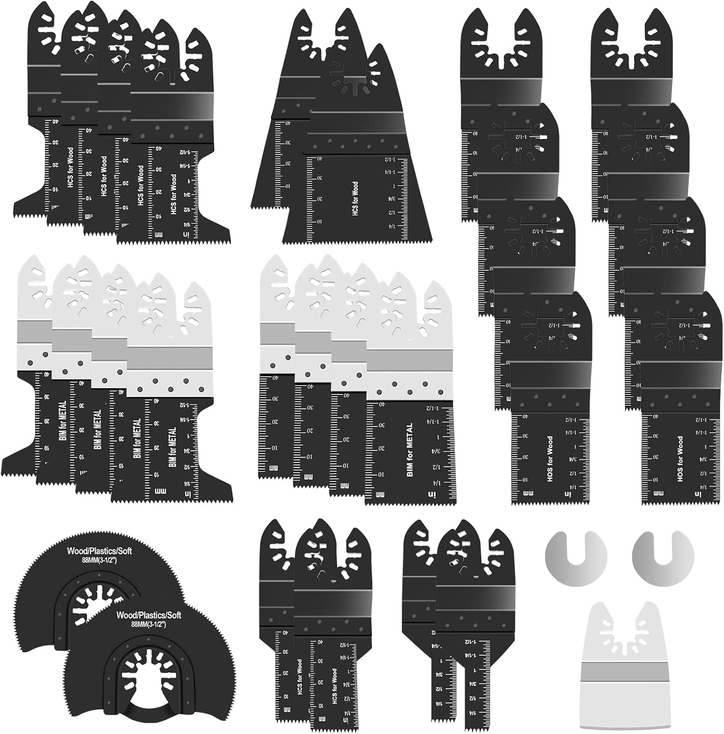31pcs Outil Multifonction Lames Lame Oscillante Outils En Acier Au Carbone À Usages Multiples Diy, Bois/métal/plastique, Outils Multifonctions Universels Pour