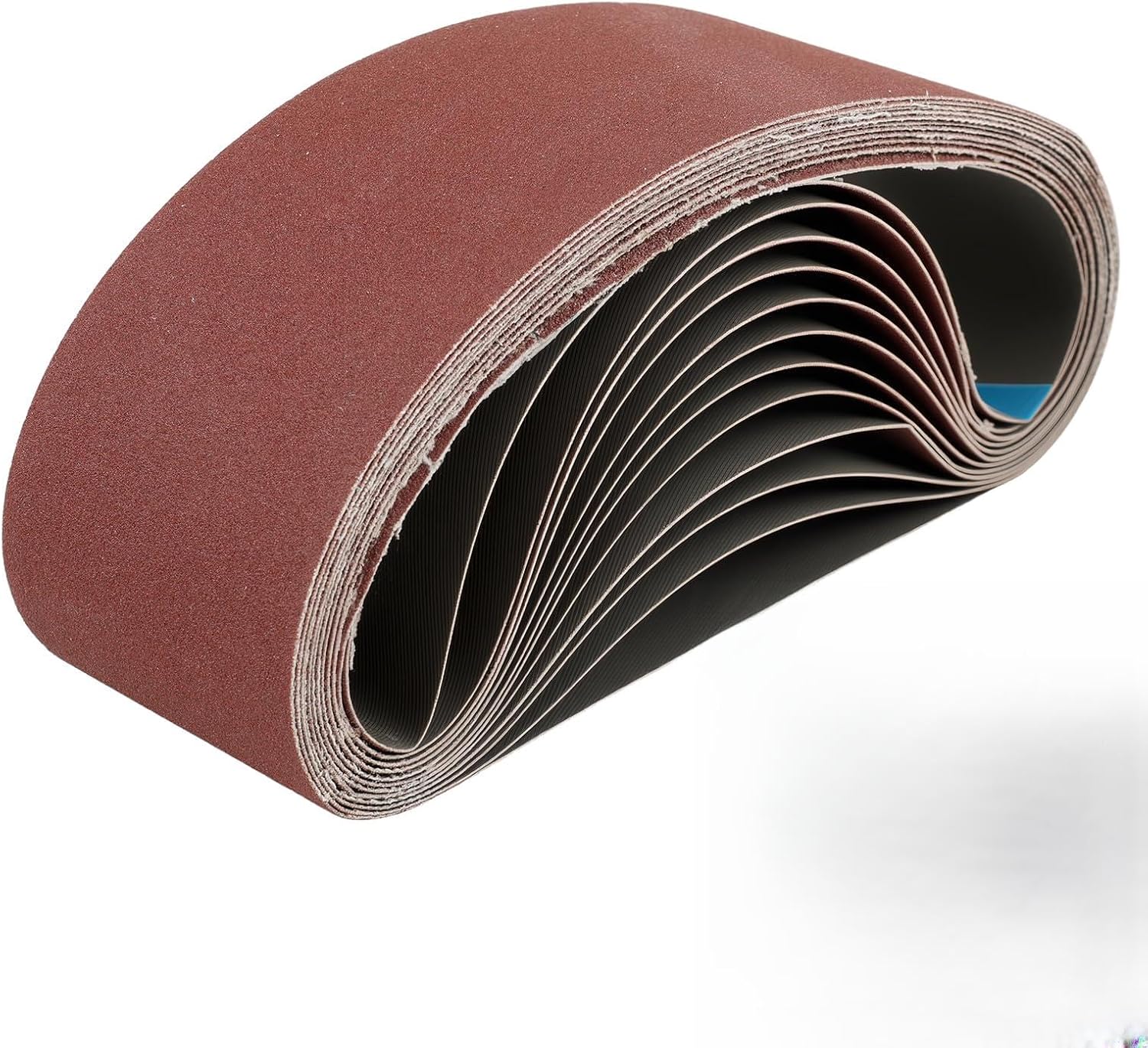 Ensemble De 12 Bandes Abrasives 75 X 533 Mm Pour Ponceuses À Bande – Mixte Avec Grains 80, 120 Et 150, Pour Le Bois, Métal Et Plastique