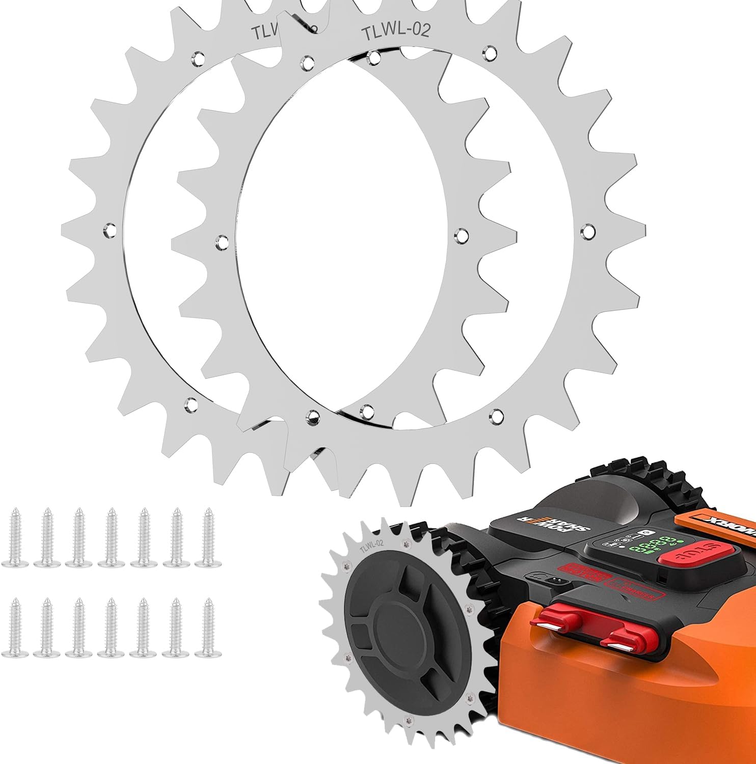 Adhérence Améliorée Pour Tondeuse Robotisée, Pointes De Dents De Roue, Compatible Avec Les Tondeuses Robotisées Worx Landroid L