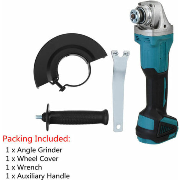 Sladdlös 125 Mm Vinkelslip Borstlös Fyra Hastigheter För Makita 18v Li-ion-batteri (utan Batteri)