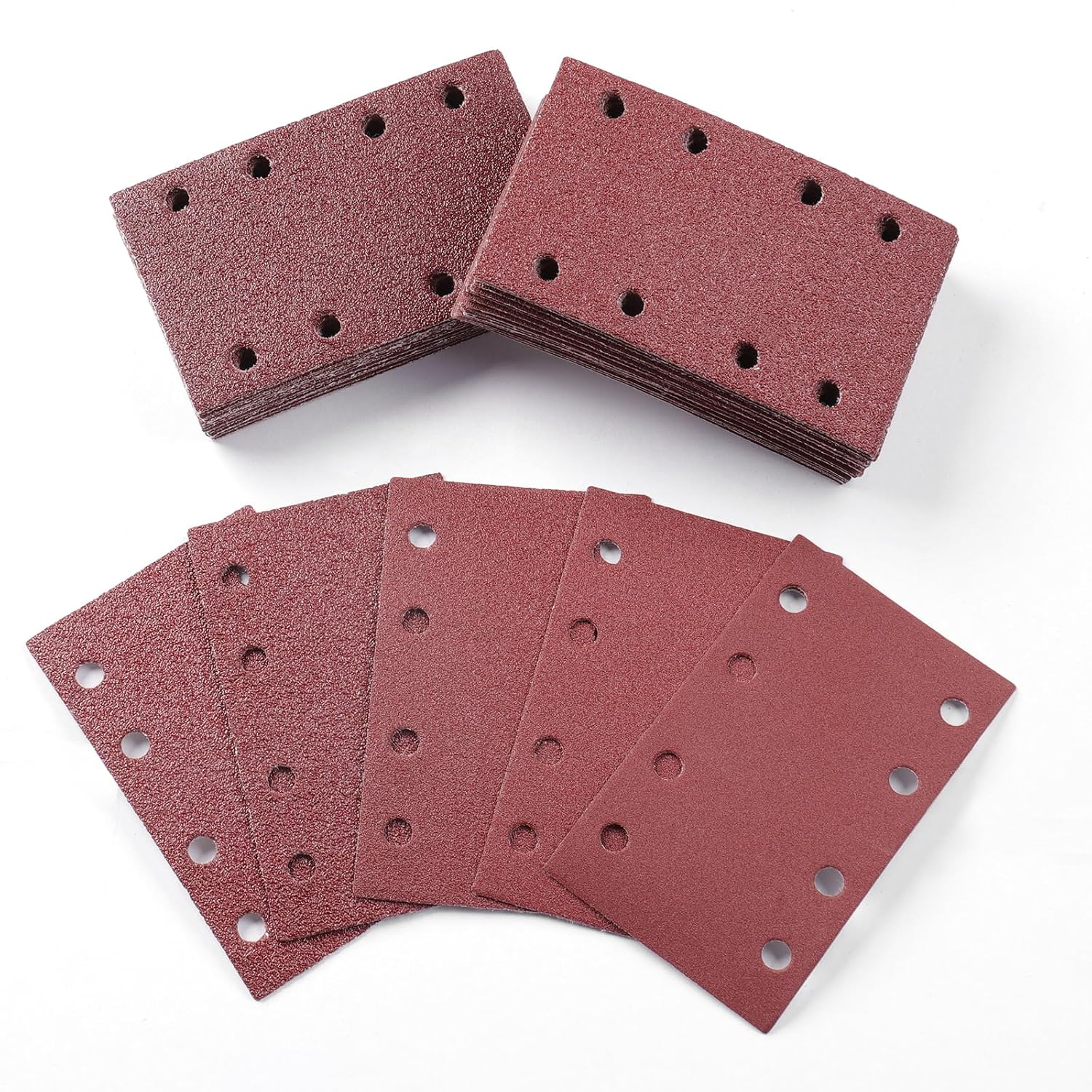 50 Pièces Papier A Poncer, 80x133mm Feuilles Abrasives 40/60/80/120/240 Grains Abrasives Papier