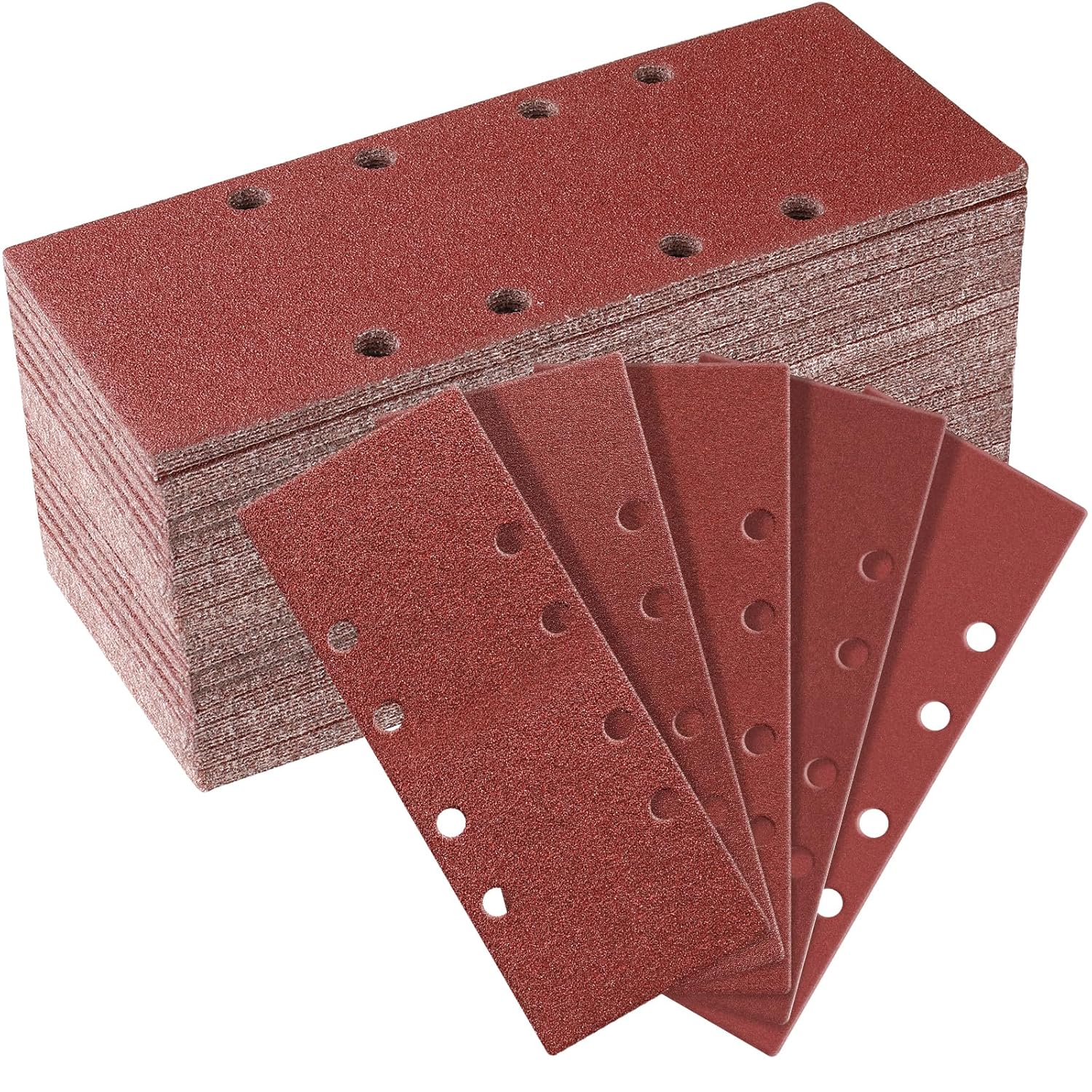 50 Pièces Papier A Poncer, 93 X 230 Mm Feuilles Abrasives 40/60/80/120/240 Grains Abrasives Papier