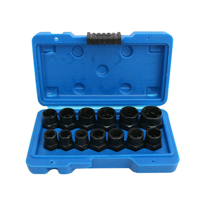 13pcs Socket Nut Extractor Set∣socket Set Rounded Bolt Extractor∣hex Screw Extractors∣damaged Stud Extractor Material 8-