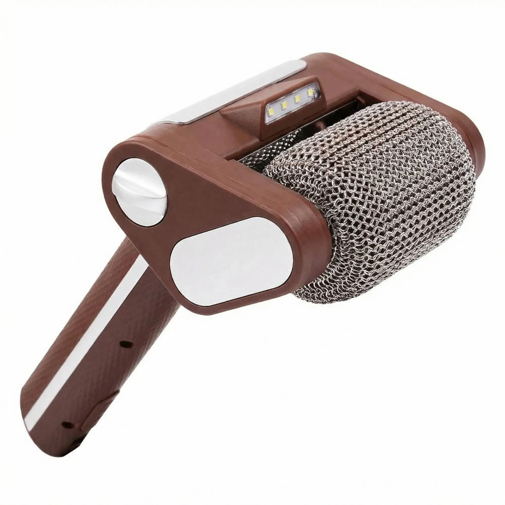 Electric Bbq Grill Cleaner, Bristle-free Rotary Brush, Cordless With Led Light, Stainless Steel Roller, Easy Burnt Food Removal