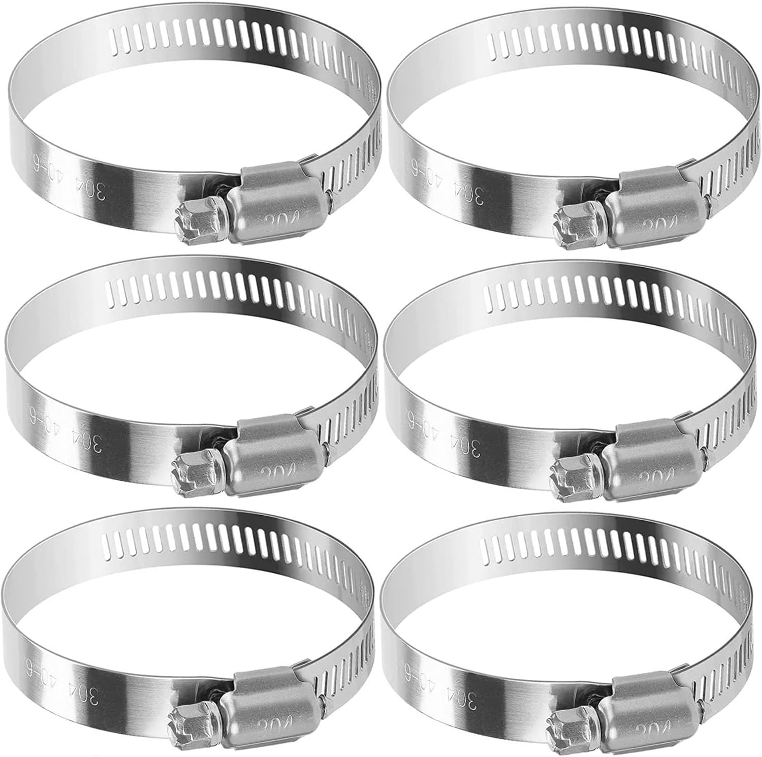 Noosverl Lot De 6 Colliers De Serrage Réglables De 40 À 63mm Pour Fixer Les Tuyaux Et Tuyaux