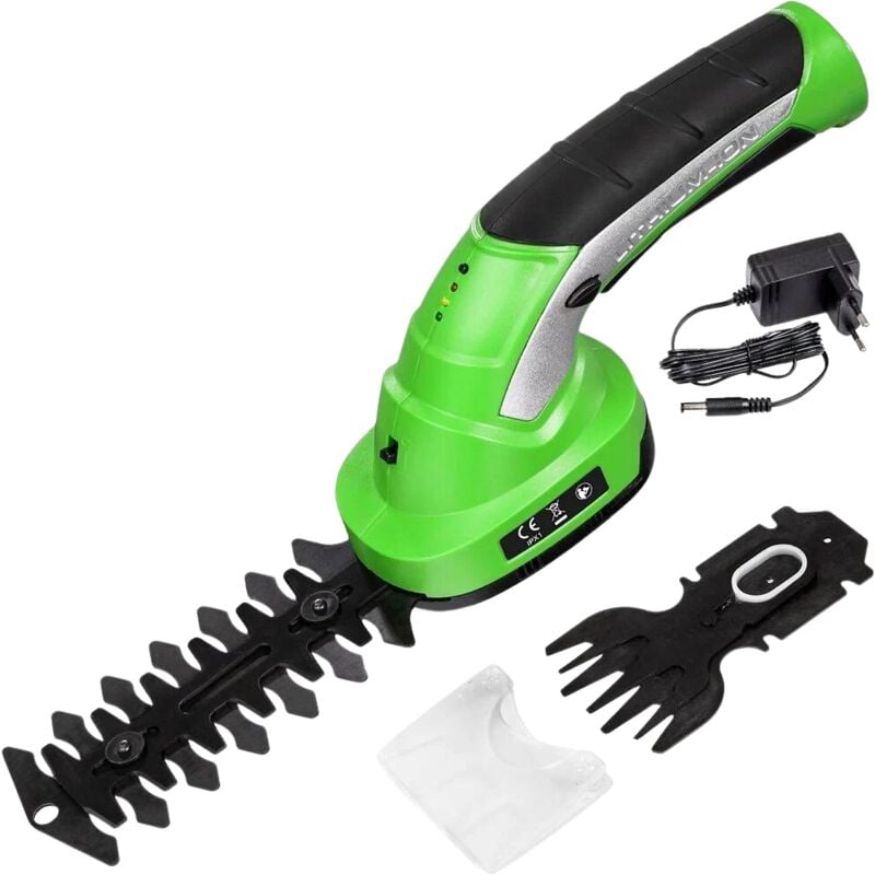 Taille-haie Sans Fil 2-en-1 Hedger Taille Bordure Et Gazon Batterie Rechargeable Lames Interchangeables Poignée Ergonomique Lame D'Élagage Et De Tonte Kit D'Entretien Du Jardin