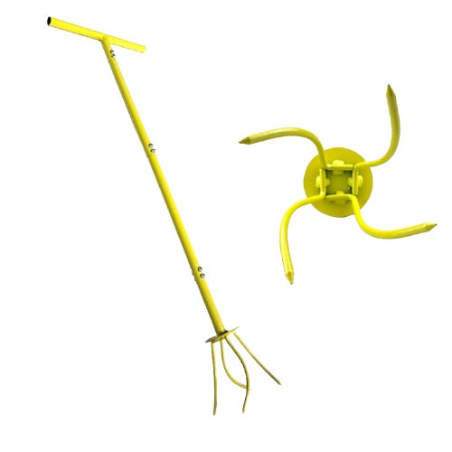 Griffe De Jardinage À Rotation En Acier - Outil De Jardin Utilisation Debout Pour Bêcher Et Désherber