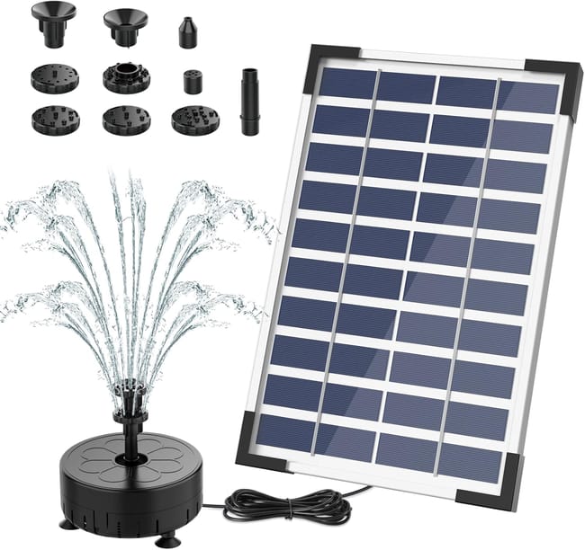 Pompe De Fontaine Solaire 5,5 W, Pompe De Bassin Solaire Diy Avec 10 Styles De Fontaines (sku Produit : 96442482 Sku Offre : Lehua25.5.28-16)