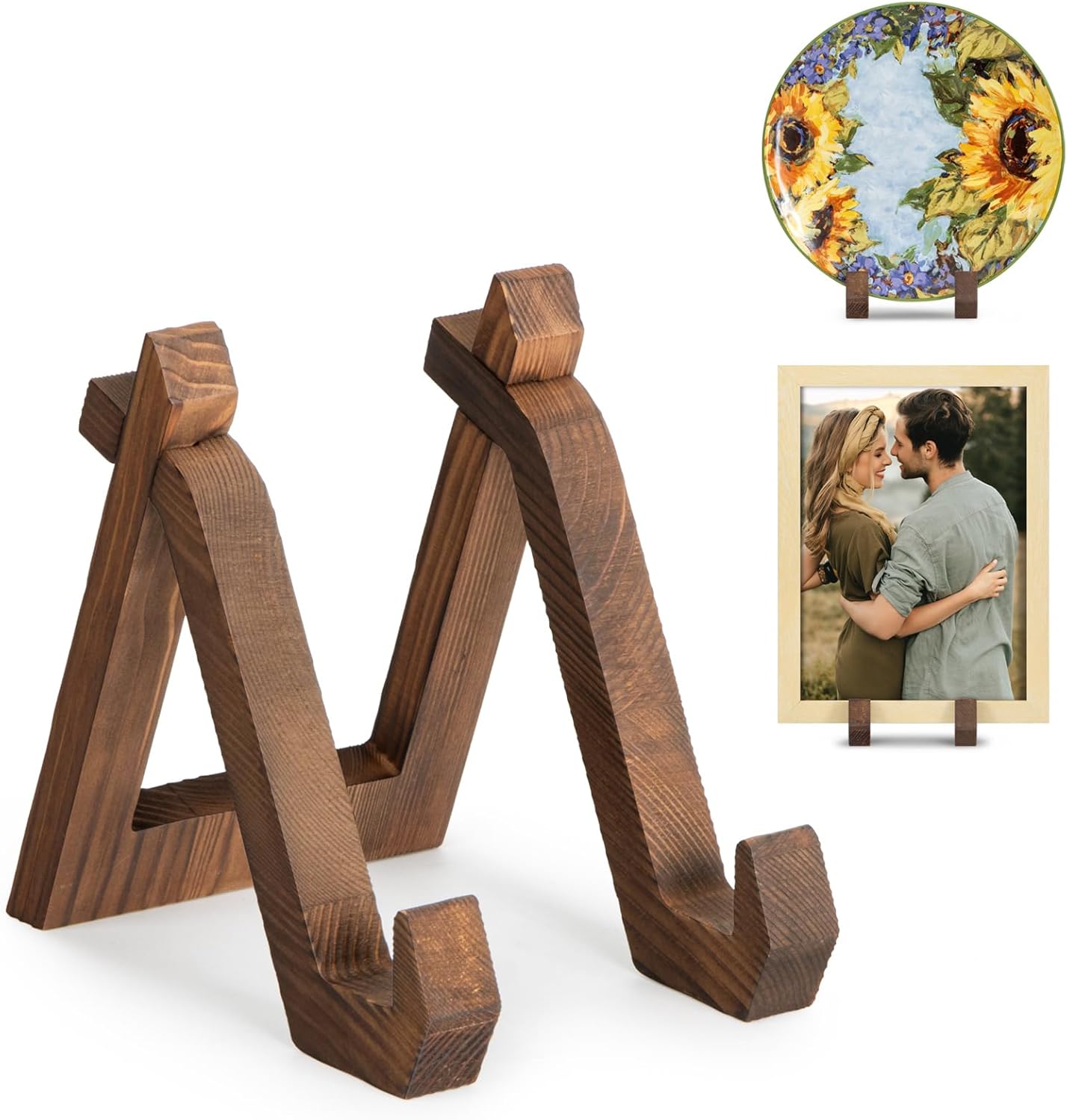 Présentoir Décoratif En Bois Pour Assiettes, Présentoir Pour Cadres Photo, Petit Chevalet (15,2 Cm) (1 Pièce)