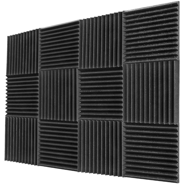 12st 300x300x25mm Panneau De Soléation De Panneau De Panneau De Commande Pour Ktv Bar Studio De Soléation De Panneau De Sol De Kilar (noir) Noir