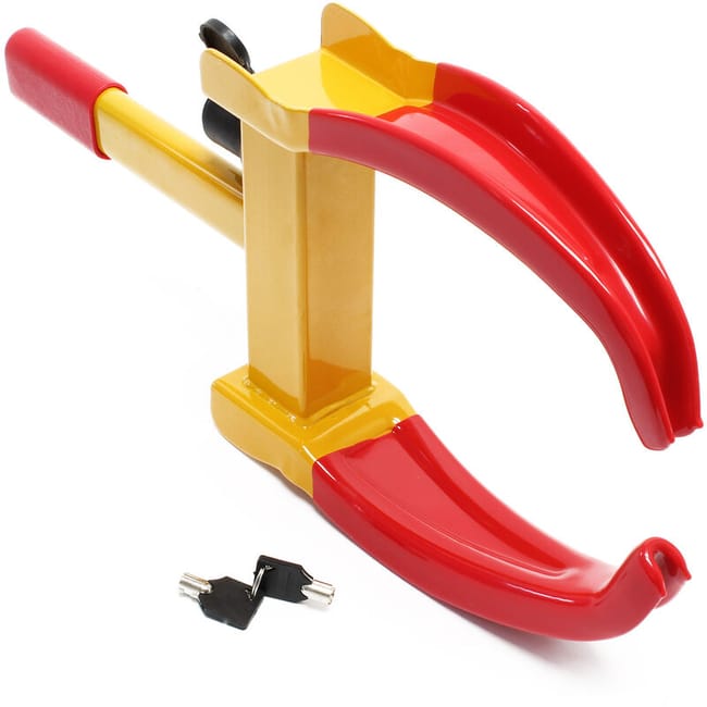 Sabot De Roue De Voiture - 480 X 245 X 73 Mm - Avec 2 Clés - Acier Inoxydable - Serre-câble Antivol (sku Produit : 96442771 Sku Offre : Lehua25.6.10-16)
