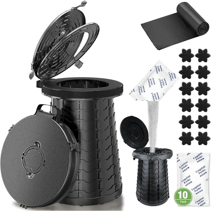 Toilettes Portables De Camping, 50 Cm De Haut, Pour Adultes Et Enfants, Extra Larges, Rétractables.