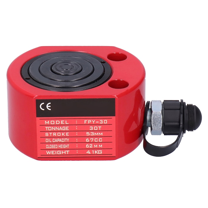 Cilindru Hidraulic Subtire 30t, Mmgoqqt, Capacitate Ulei 67cc, Rosu, Inaltime 62mm