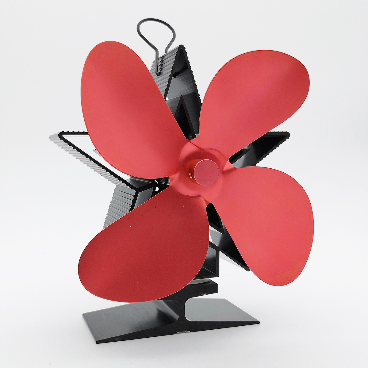 Ventilateur Poele À Bois 4 Pales Avec Thermomètre - Ventilateur Cheminée Alimenté À La Chaleur Ventilateur Silencieux Avec Protection Contre Le Surchauffe Pour Poêle À Bois Cheminée Gaz Bûche Poêle À
