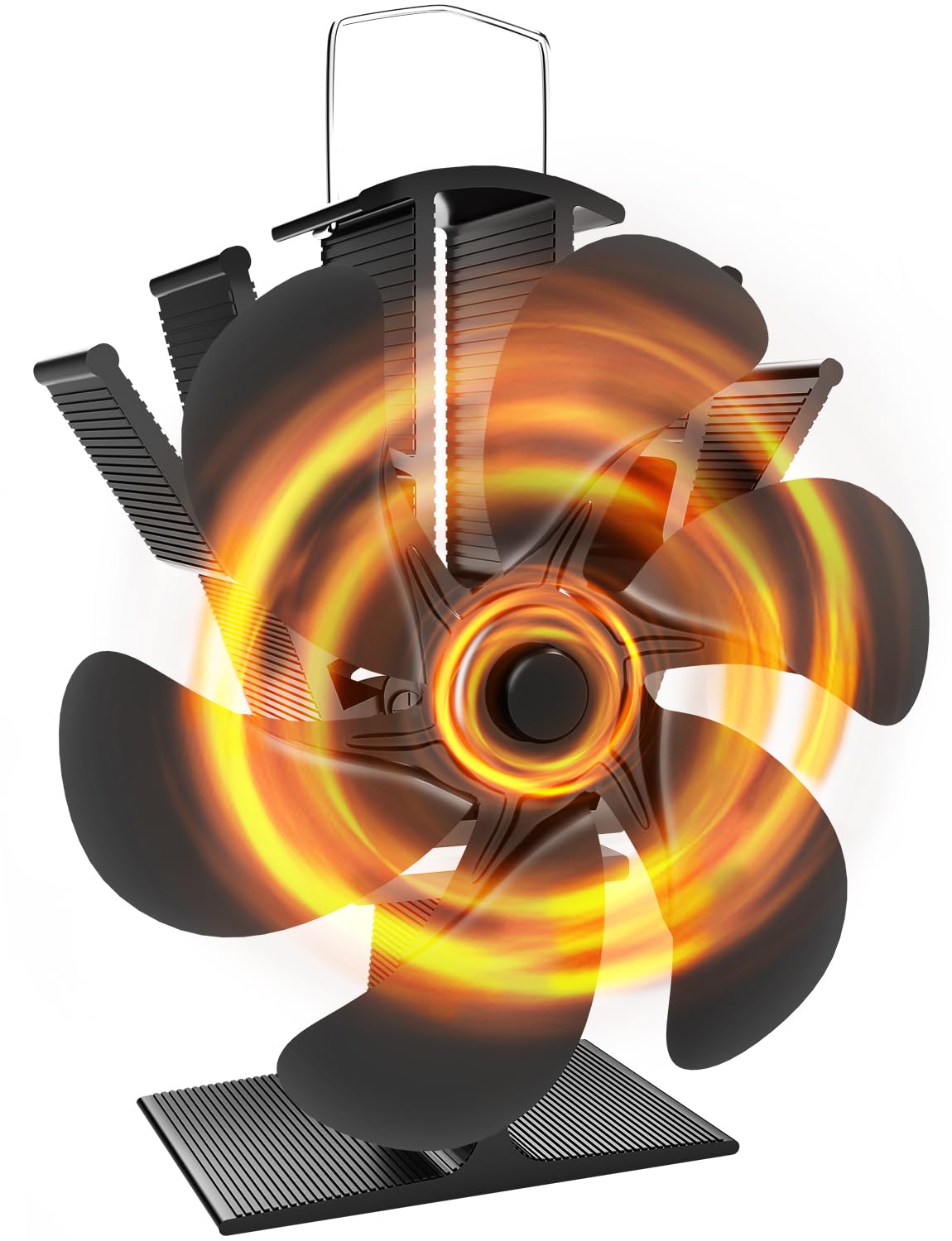 Ventilateur Pour Poêle À Bois À 6 Pales, Alimenté Par La Chaleur, Silencieux Et Protégé Contre La Surchauffe, Pour Poêle À Bois, Cheminée À Gaz Et Bûches De Granulés.