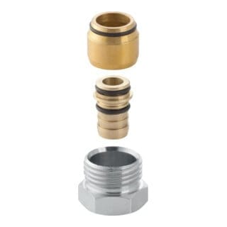 FlowFit Anschlussverschraubung m Ms 16mm-1/2' - Geberit