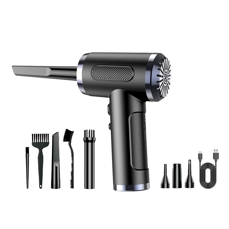 Aspirateur Souffleur Électrique,dépoussiéreur À Air Comprimé Pour Le Nettoyage, Kit De Nettoyage Portable Rechargeable, Souffleur D'Air Électrique Sans Fil À 3 Vitesses