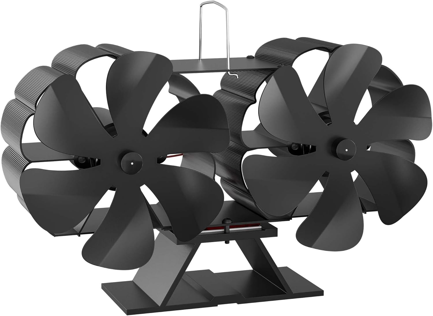 Ventilateur Pour Poêle À Bois - 12 Pales - 1100 Tr/min - 60-350 °c - Alimentation Automatique En Chaleur Sans Alimentation Électrique - Diffusion Homogène De La Chaleur Du Foyer