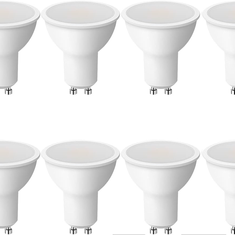 Ampoules Led Gu10 5w , 3000k Angle De Lumière 120°, Ampoule Gu10 Led Efficacité Energétique, Non-dimmable, Lot De 8 [classe Énergétique B]