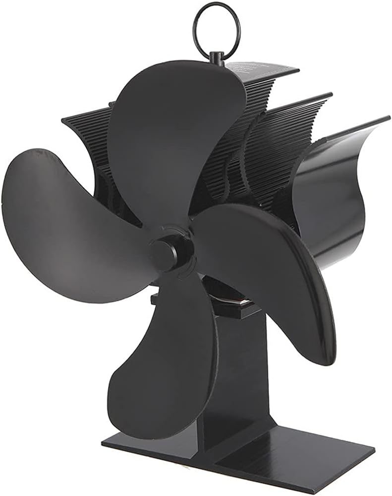 Ofenventilator Mit 4 Flügeln, Kaminventilator, Holzofenventilator, Wärmezirkulation, Mini-größe, Wärmebetrieben, Für Holz/holzbrenner/kamin