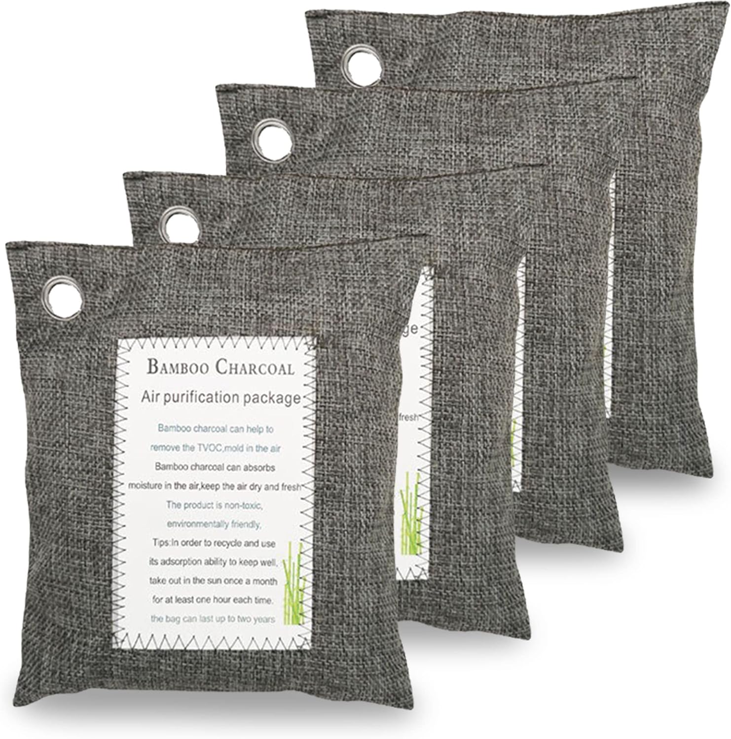 6 Pièces Emballage De Charbon De Bambou Réparation Formaldéhyde Désodorisant Sac De Charbon Actif Sac De Charbon De Bambou 200g 2 75g/style De Prise De Chaussure 4