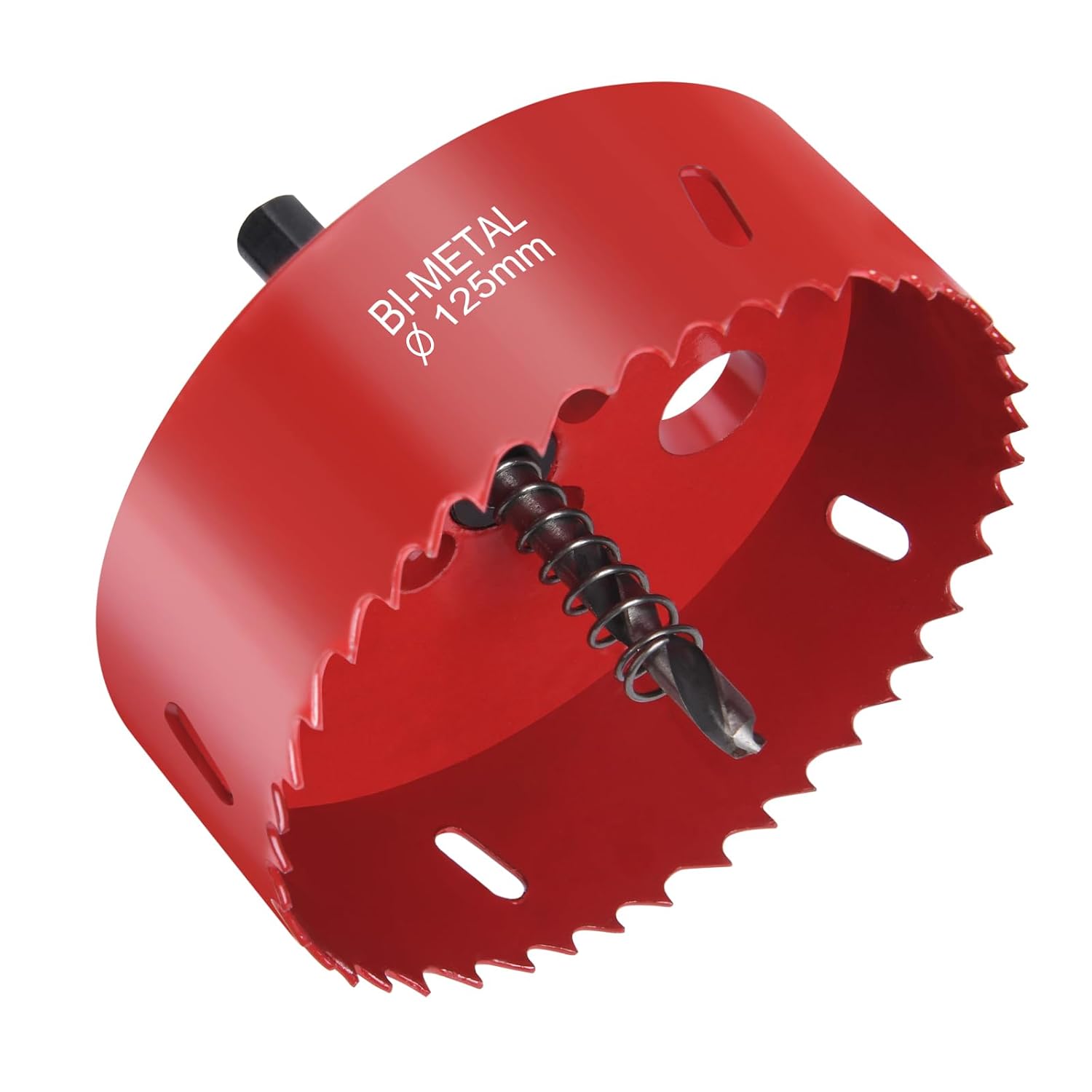 Scie Cloche Bi-métal, Ø125mm M42 Hss Bimétallique Scie Trèpan, Scie Trépan Avec Adaptateur Hexagonal Et Foret De Centrage, Pour Percer Plastique, Pvc, Bois, Panneaux Fibres, Métal Souple