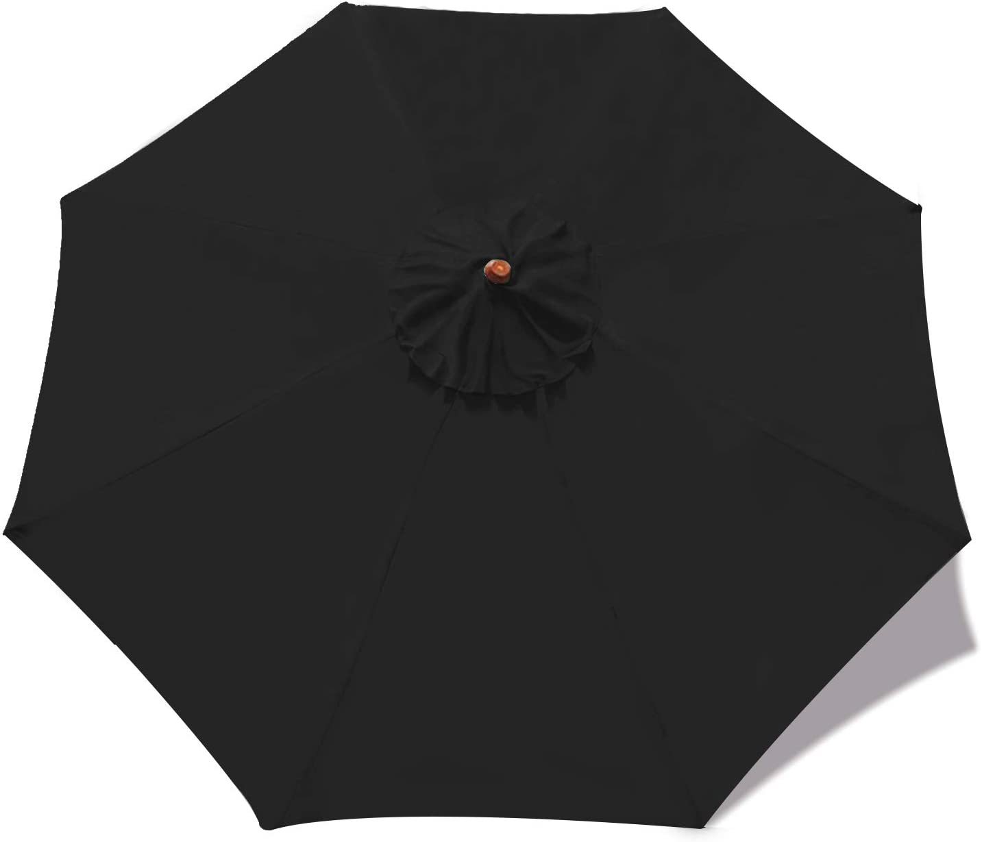 Cover För Parasoll, 8 Revben, 3 M, Vattentät, Anti-uv, Ersättningstyg, Beige Black