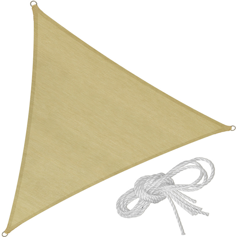 Voile D'Ombrage Triangulaire, Beige - Toile Solaire, Toile D´ombrage, Voile Solaire - 360 X 360 X 360 Cm