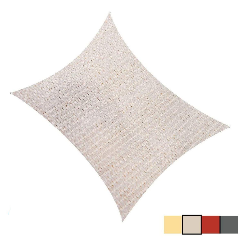 Vela De Sombra Rectangular Con Protección Uv Para Patio, Patio Trasero, Césped, Jardín, Eventos Al Aire Libre, Color Beige