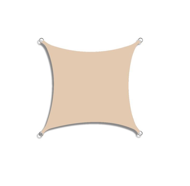 Voile D'Ombrage Imperméable Avec Protection Solaire 98%, Bloque Les Uv, Auvent Quadruple Pour Jardin, Plage Et Terrasse (beige)