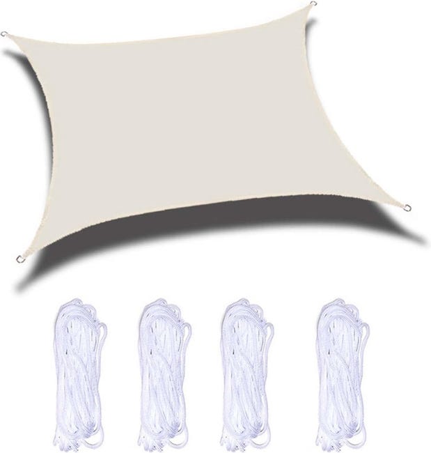 Tissu De L'Ombre - Crème - Protection Solaire À L'Extérieur -3x5 Mètres