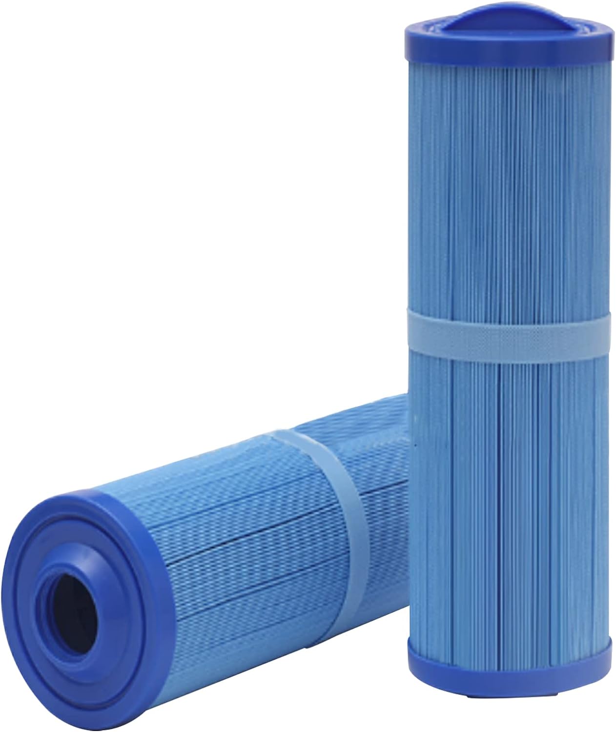 Lot De 2 Filtres De Piscine Compatible Avec Unicel 4ch-949 Filbur Fc-0172 Sd-01143 Waterway 817-4050, Pleatco Pww50l Teleweir 50, Rising Dragon 50, Sc757, Fd2007 Bleu
