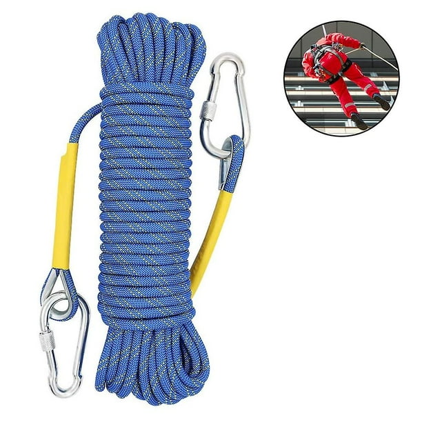 Corde D'Escalade Statique, Accessoire D'Équipement, Corde D'Évacuation (10 M), Bleue